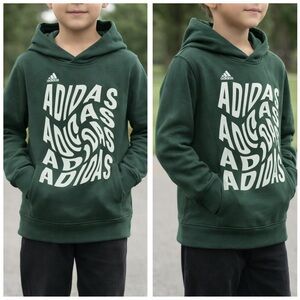 Adidas Kids Forest Green Hoodie